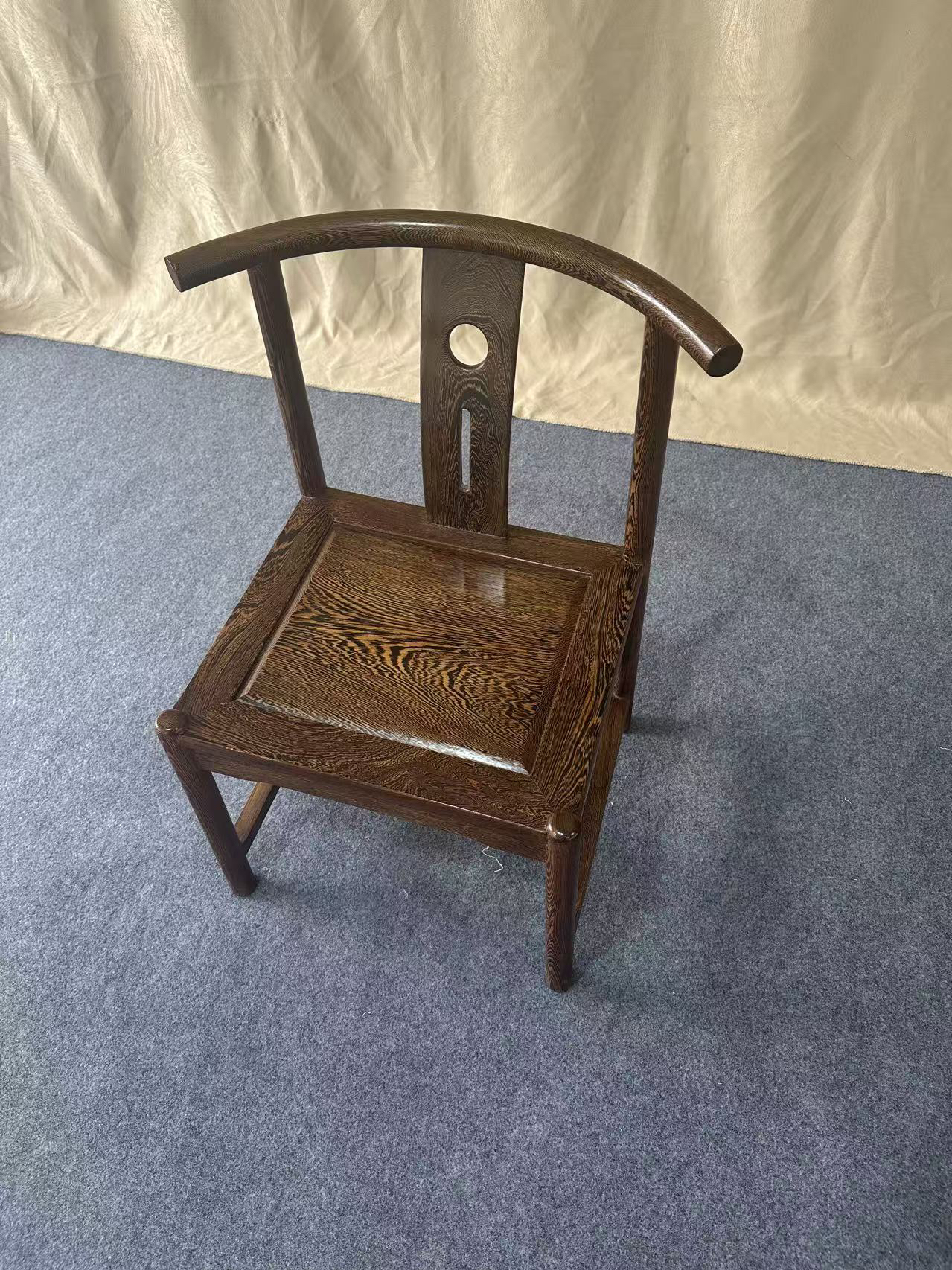 国标红木鸡翅木半圈椅新中式