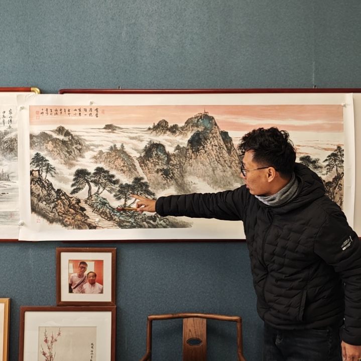 国画贾海瑞老师现场定制