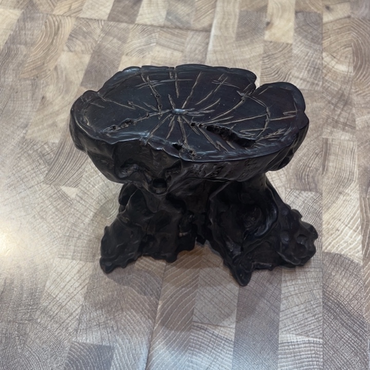 红木底座茶道具摆件