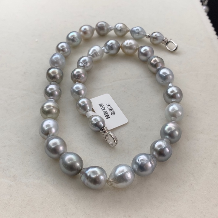 银S925镶嵌项链海水珍珠