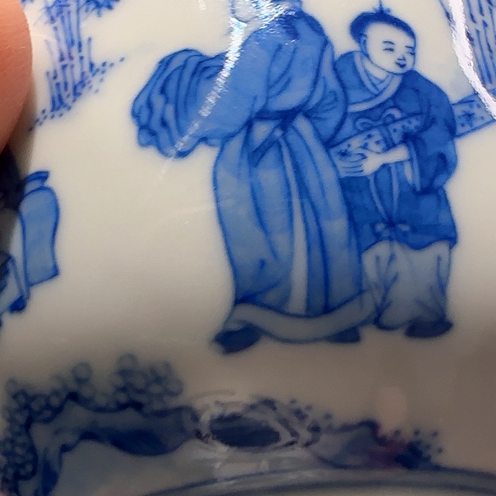海****^春夜宴桃李人物盖碗