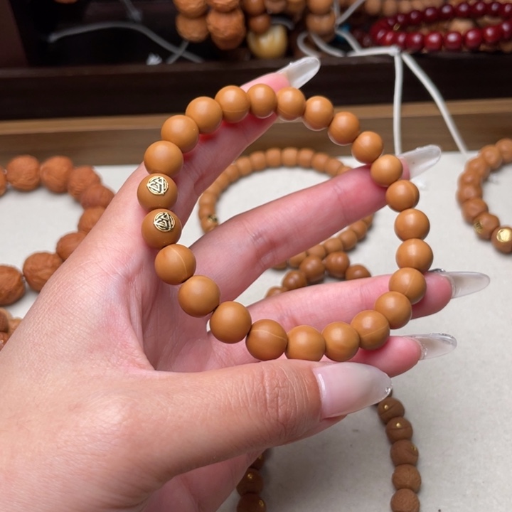 核桃手串/手链体验款正圆光珠