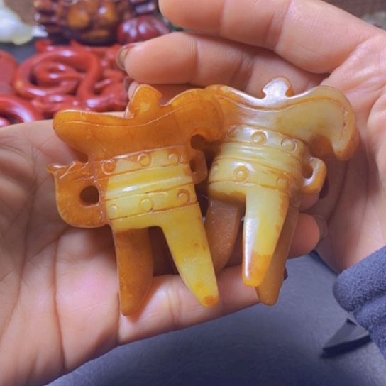 和田玉（糖玉）挂件未镶嵌