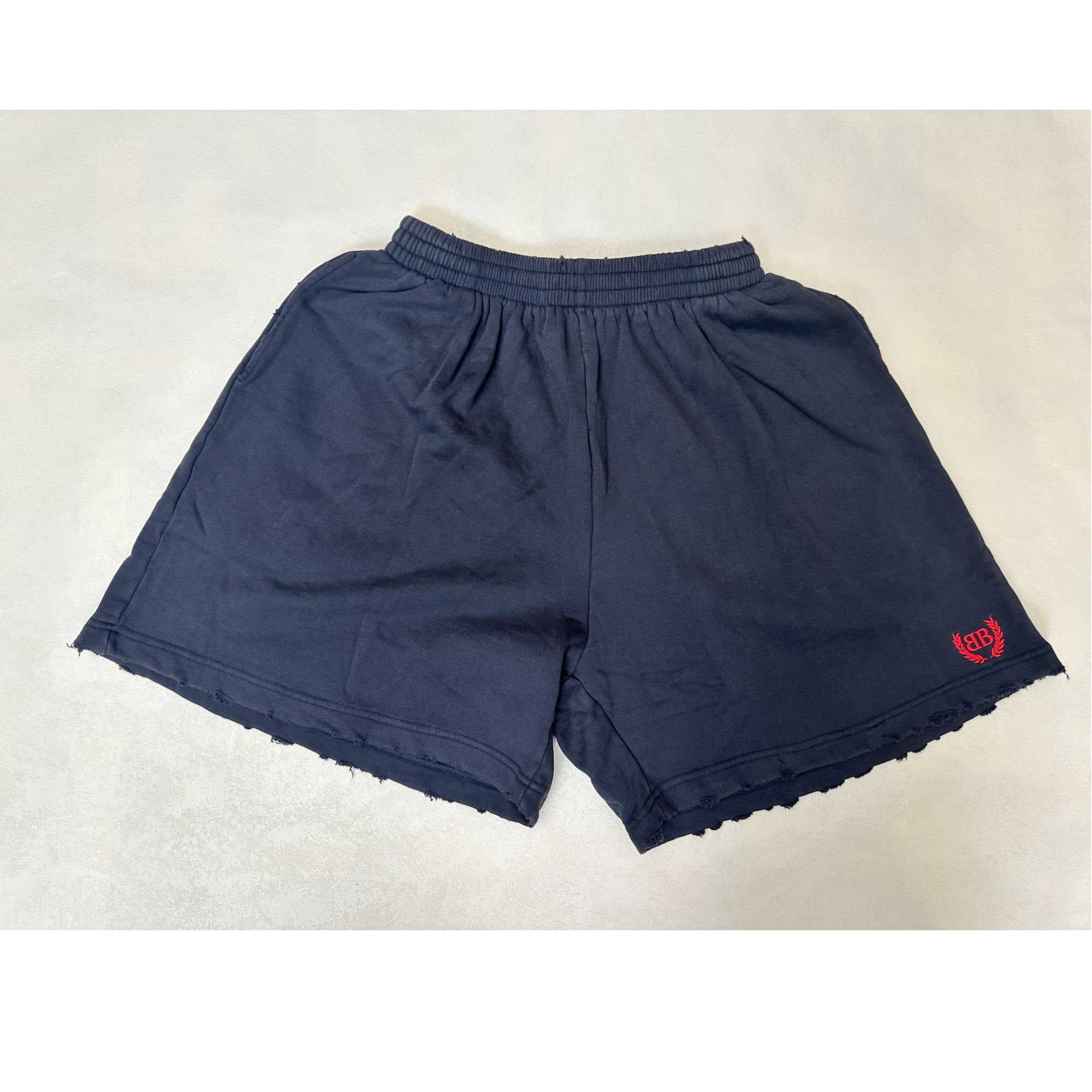 【niko出品】巴子麦穗重工洗水做旧破坏宽松版型百搭潮流短裤