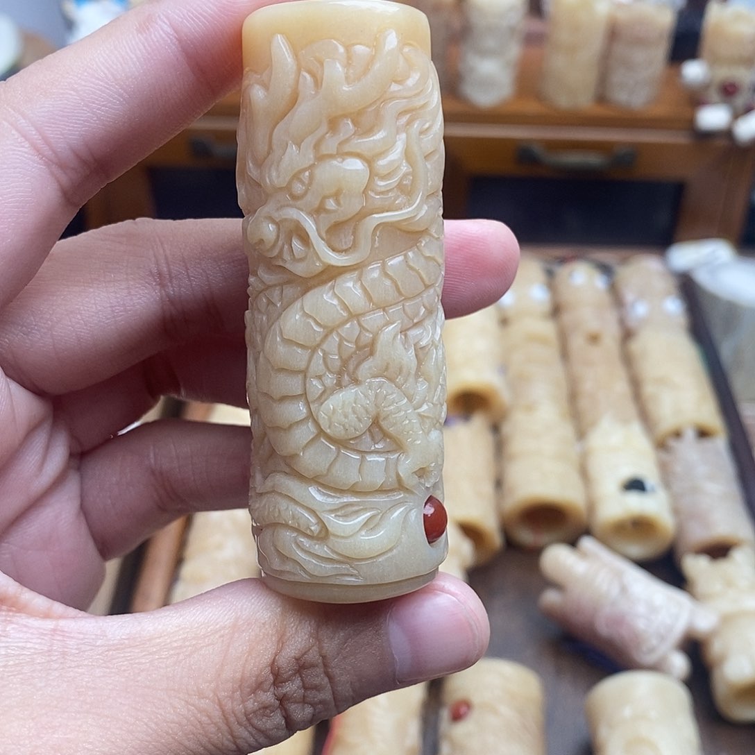 鹿骨把件c21龙骨笛