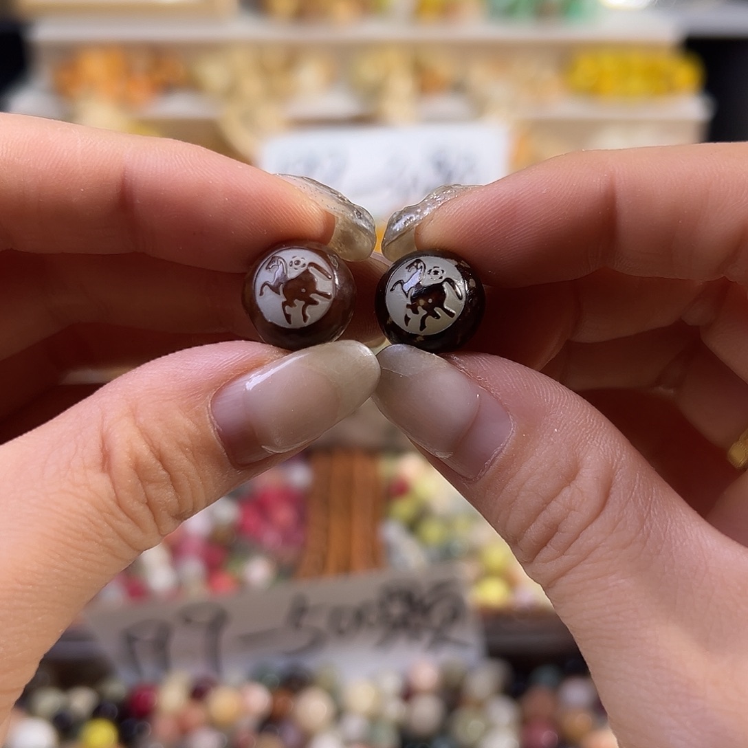 菩提根/象牙果手串带皮马30颗