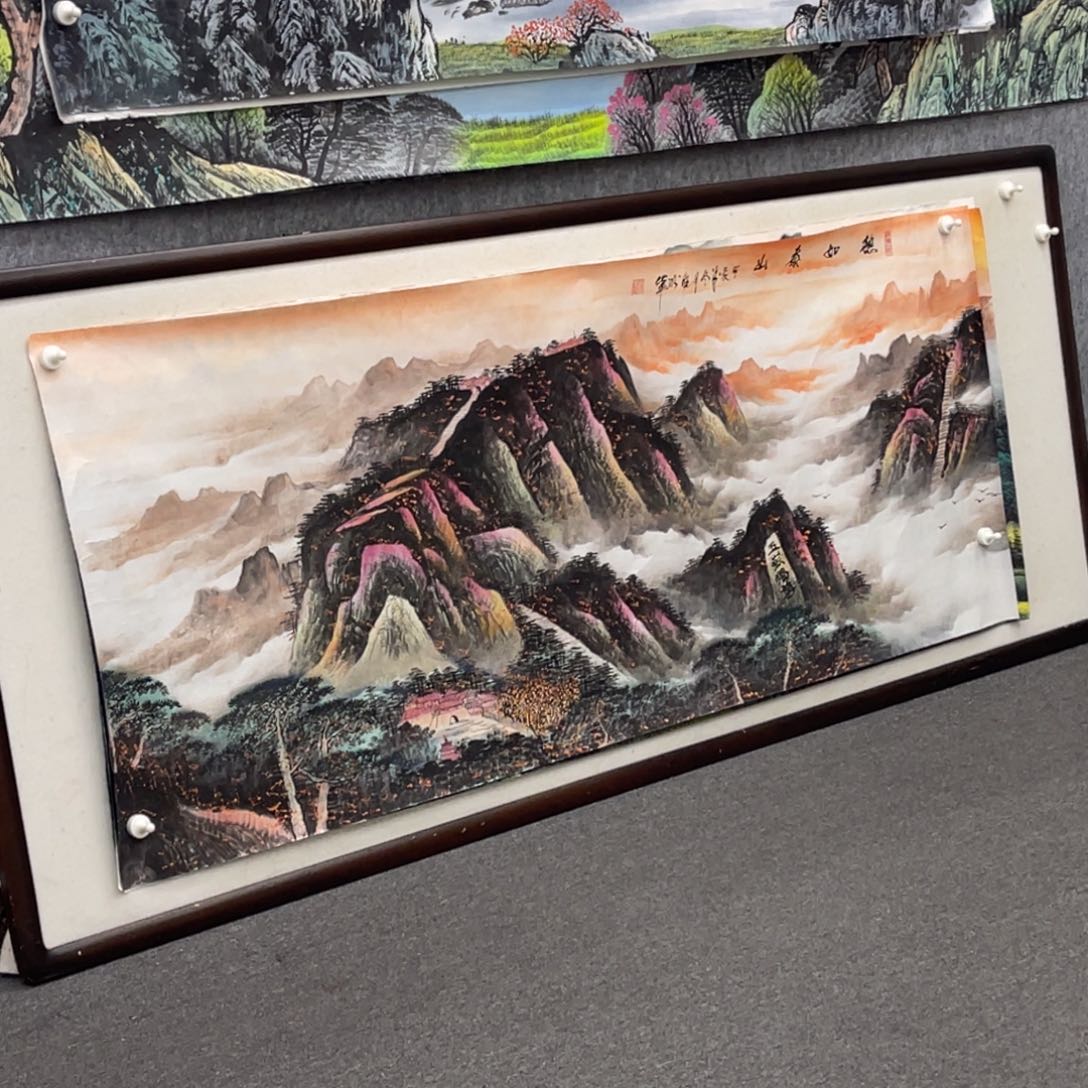 国画稳如泰山六尺画芯一幅