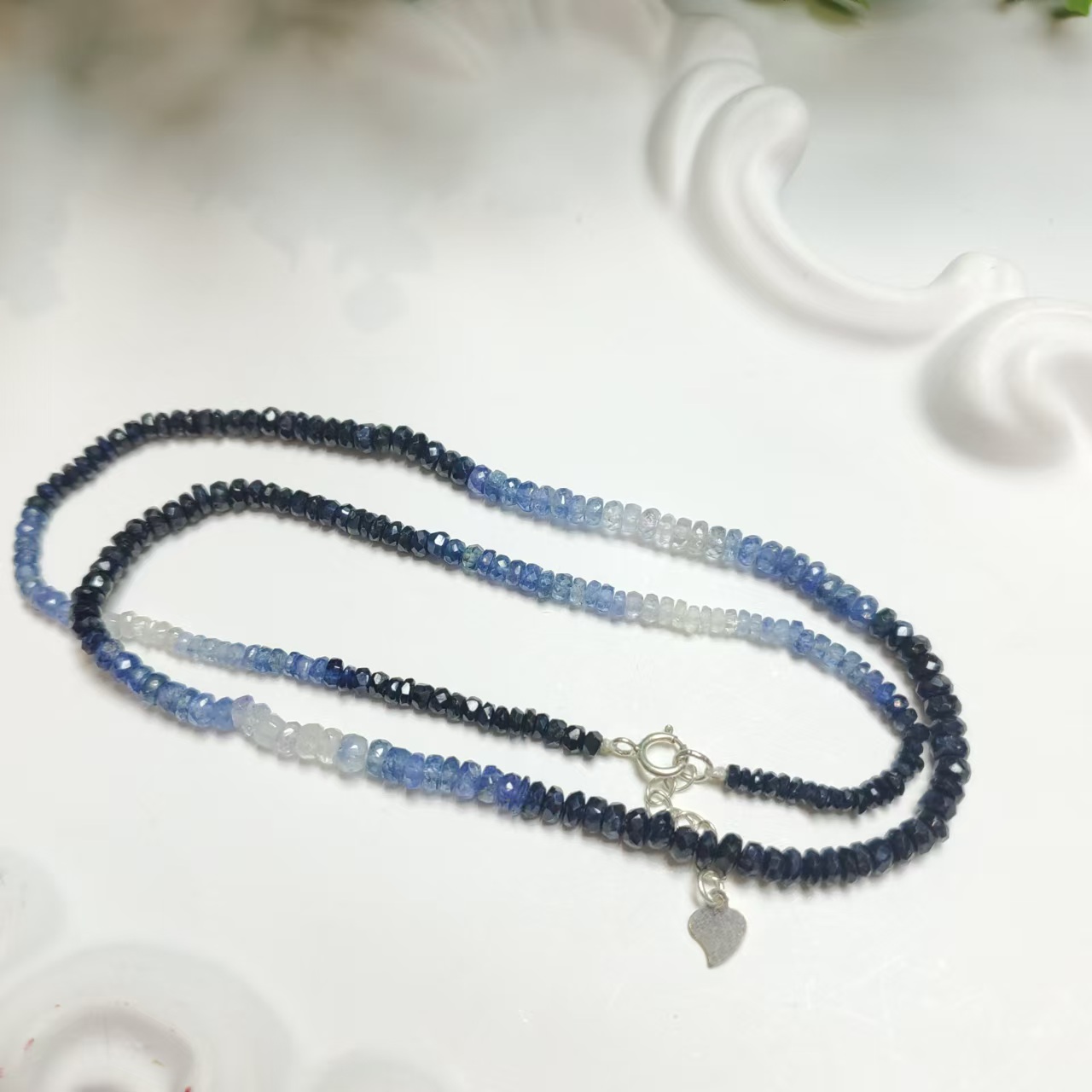 S462【赵小姐】时尚百搭蓝宝石项链