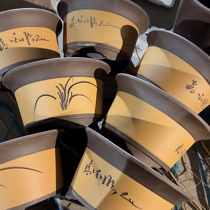 紫砂花盆100-7。23-12.5