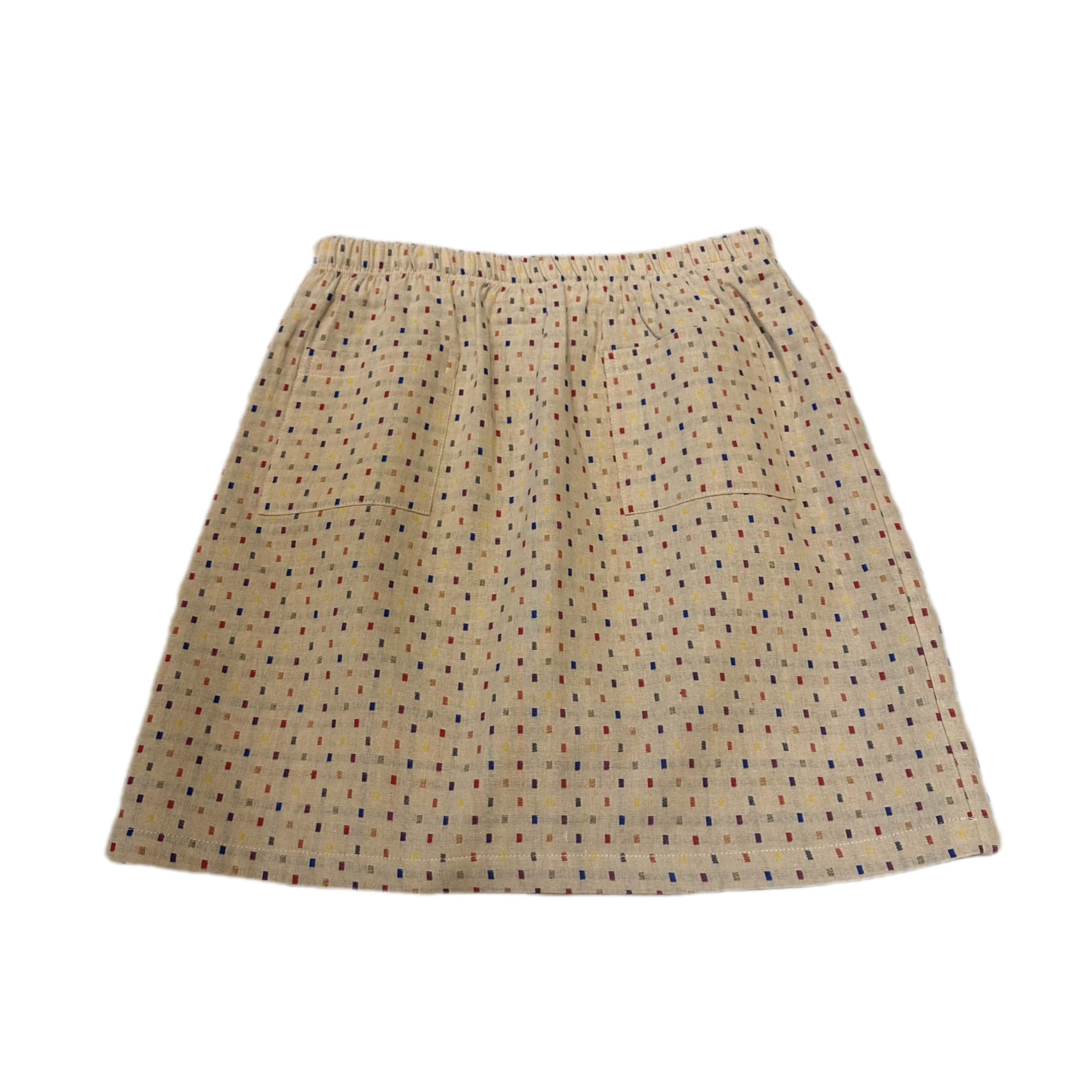 MUXI｜提花半裙弹力腰复古半裙 21610