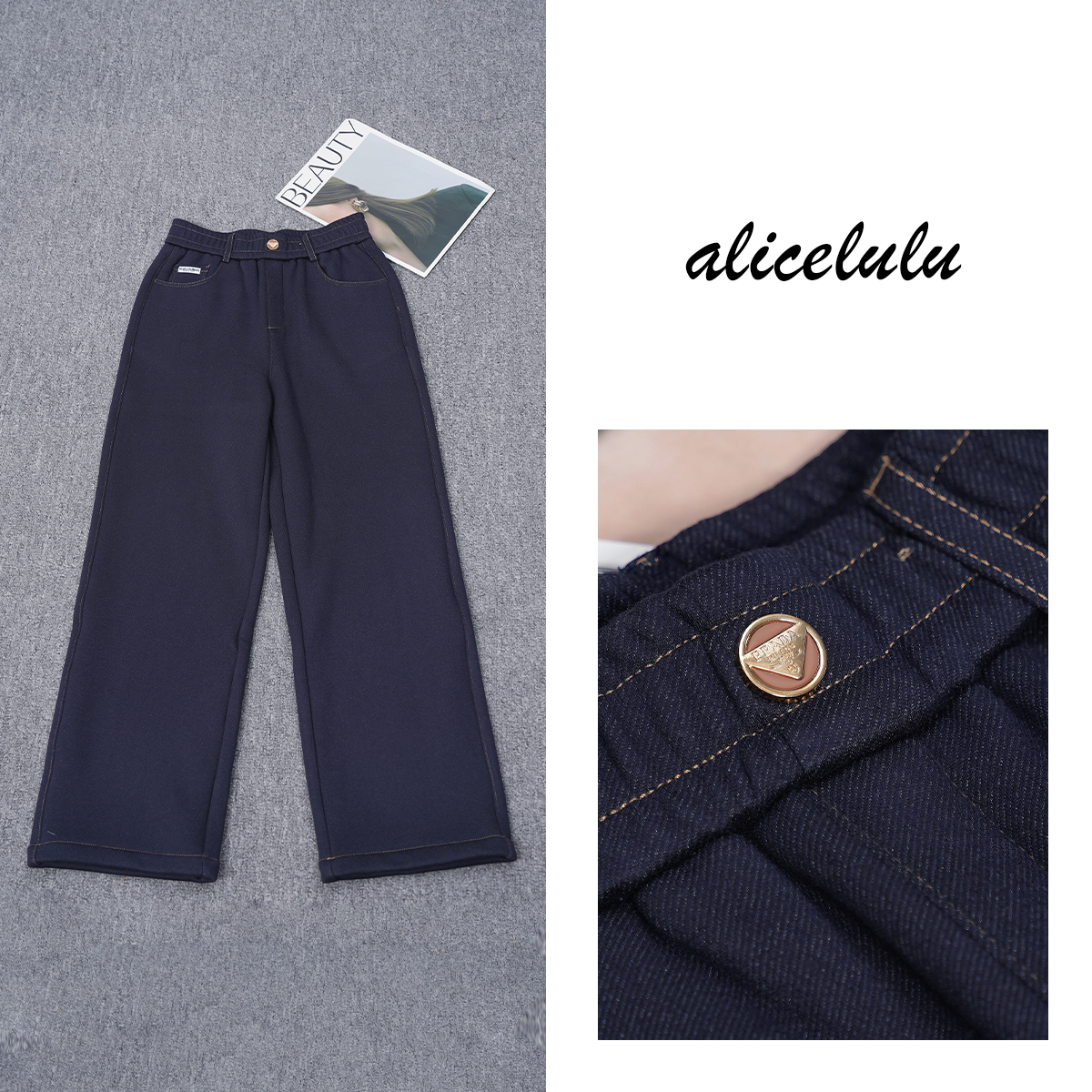 alicelulu 高频穿搭.阔腿裤动静皆宜休闲裤S622911U