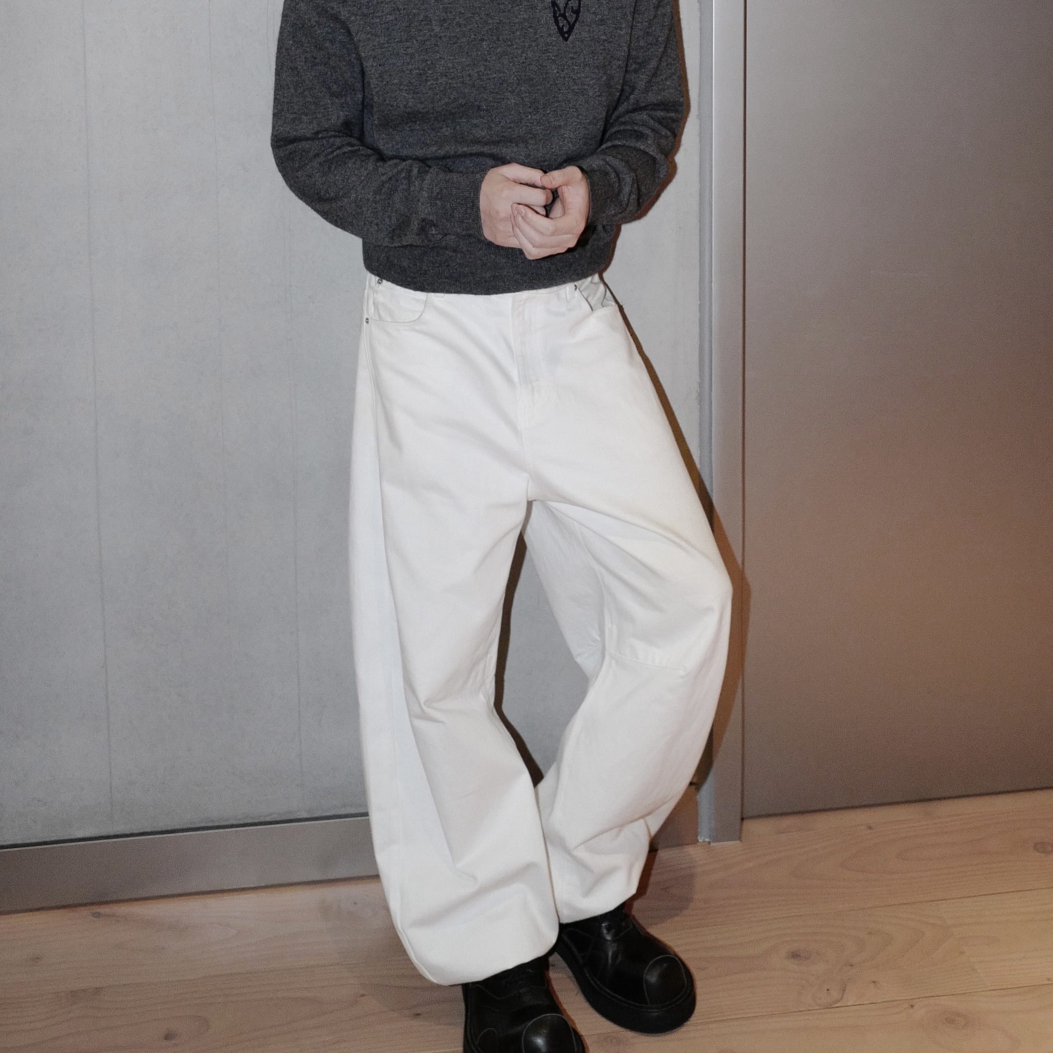 春夏新款小众设计男女同款宽松直筒休闲裤