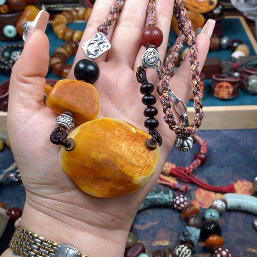 【闪购商品】蜜蜡颈饰未镶嵌项链