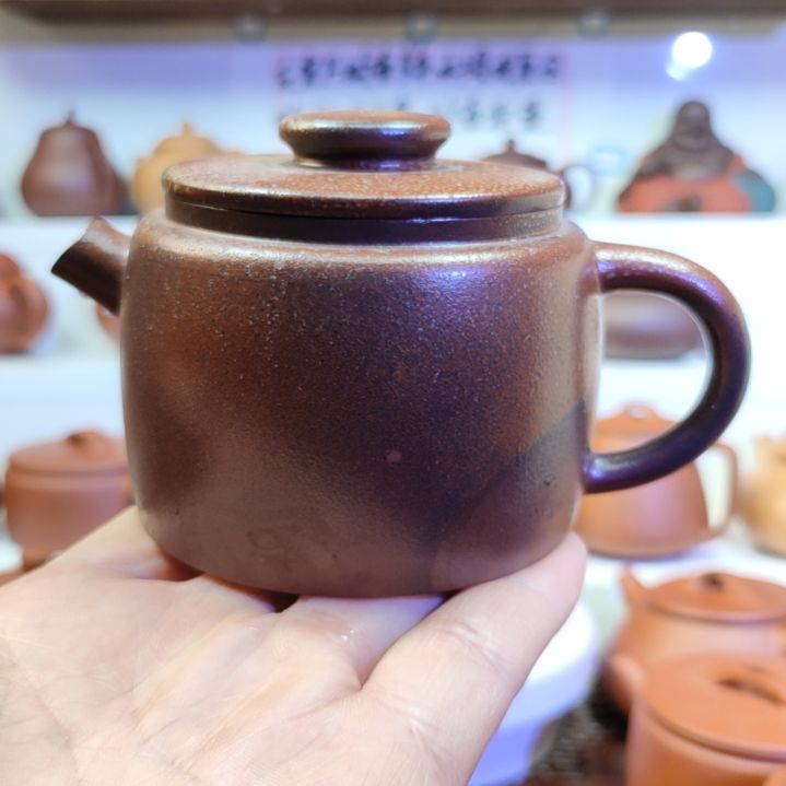 紫砂茶壶汉瓦190cc左右紫泥微