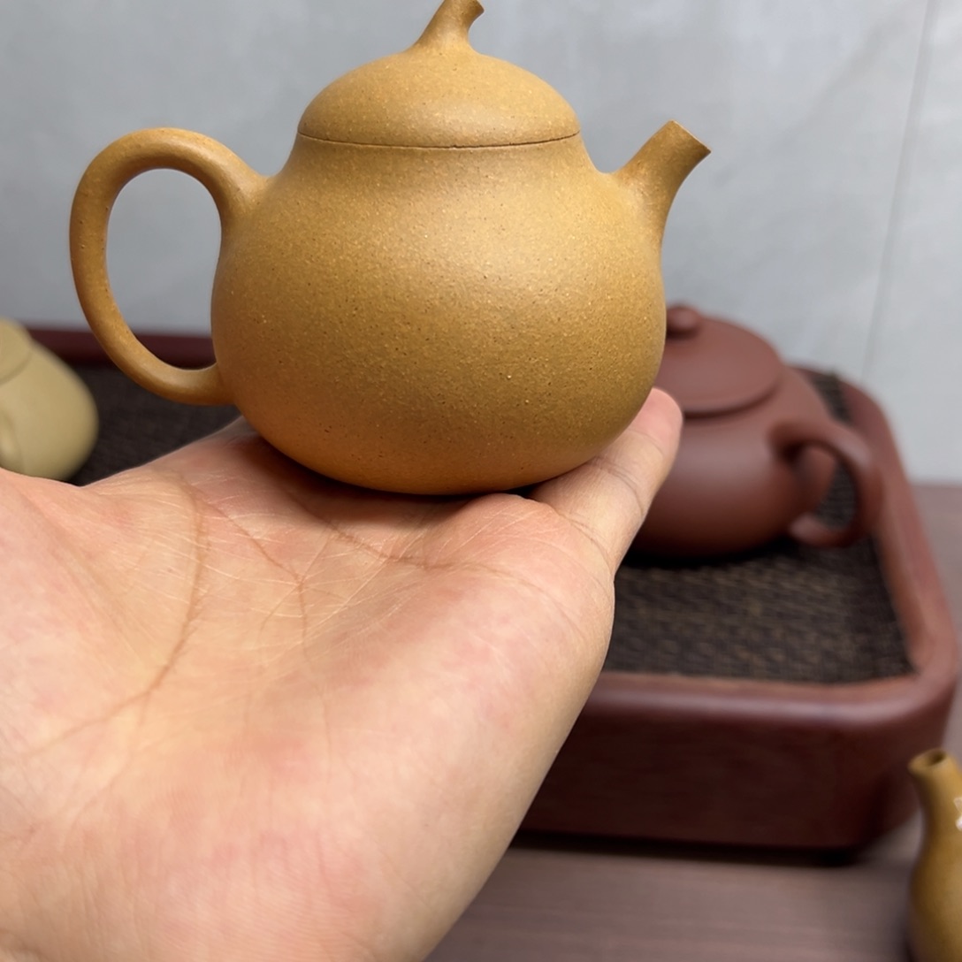 茶壶紫砂茄瓜微瑕120ccc