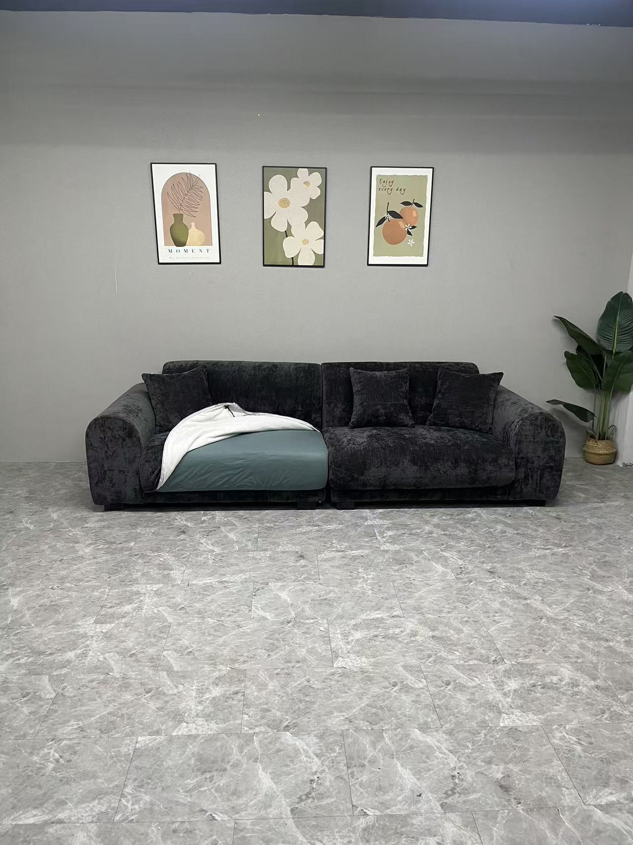 全拆洗网红布艺磨砂布沙发简约沙发客厅家用沙发云朵异形