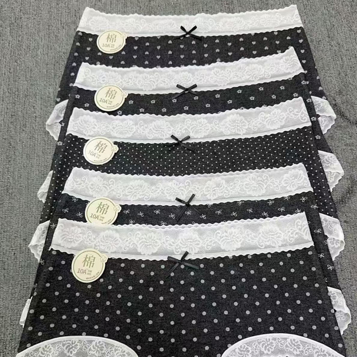 中腰包臀莫代尔蕾丝边舒适透气女士三角内裤软糯亲肤适合90-150斤