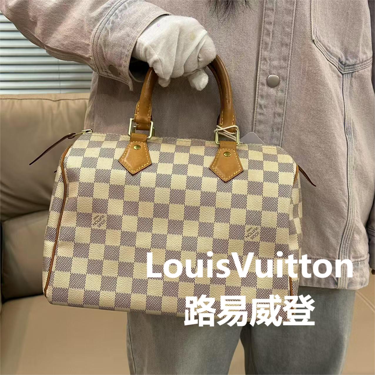 95新 LouisVuitton/路易威登 白棋盘格sp25手提款/云海优选/51530