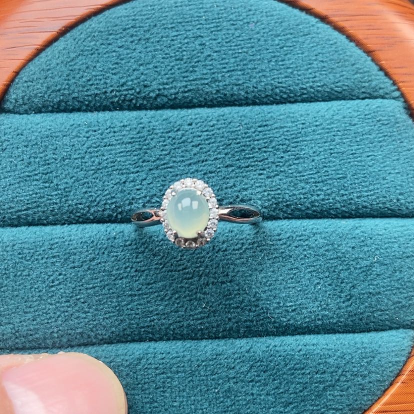 【闪购商品】翡翠戒指银S925镶嵌兮兮