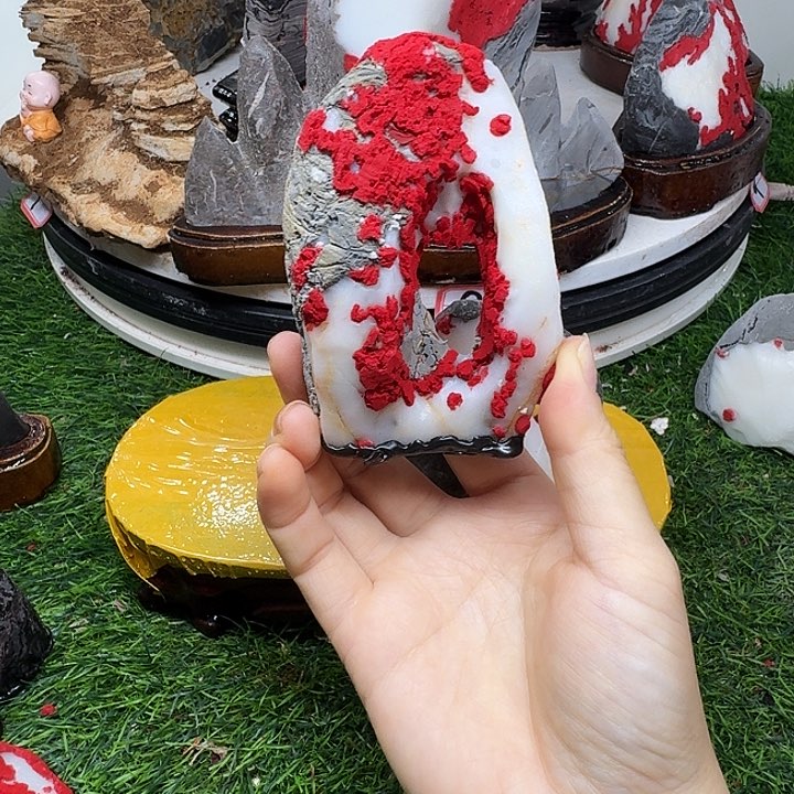 石材盛**火灵璧石白灵玉八音磬