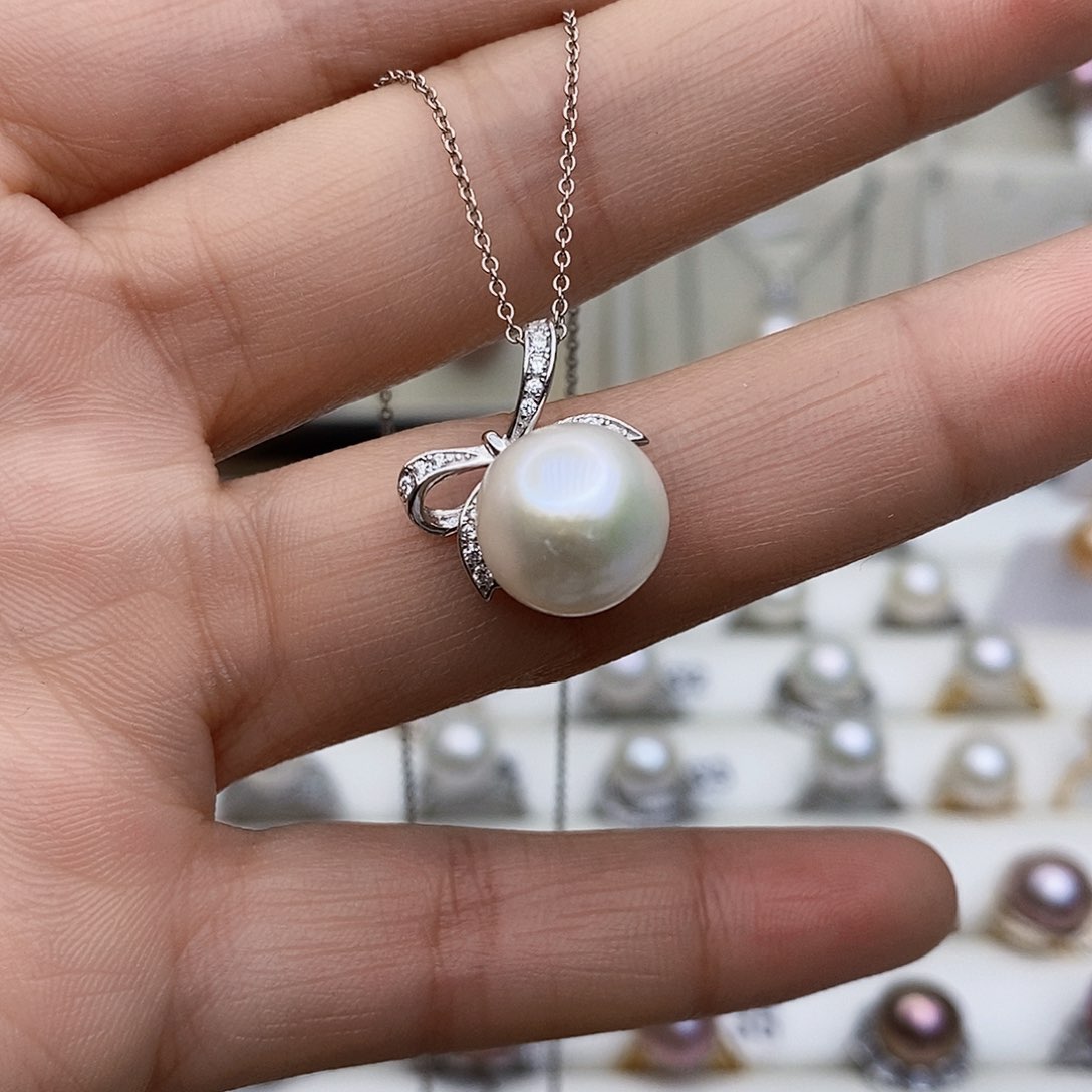 淡水珍珠颈饰银S925镶嵌