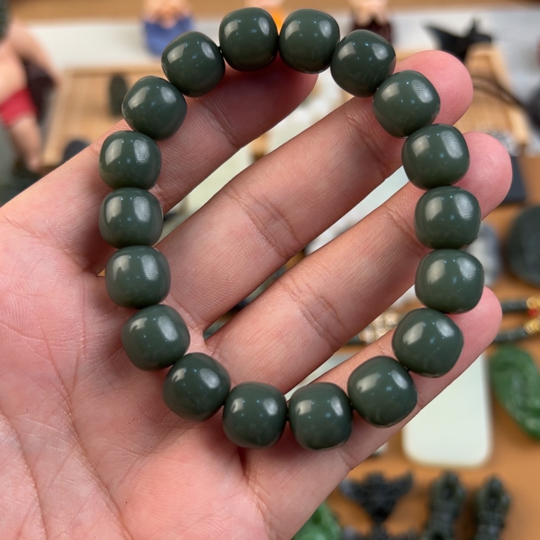 和田玉手链未镶嵌张*越