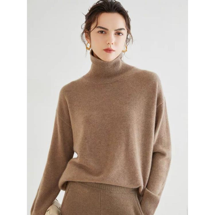 100纯山羊绒王菲同款气质高领针织衫宽松加厚羊绒衫羊绒衫XP22040