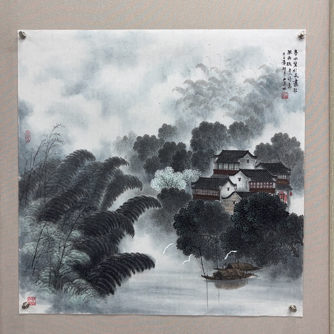 国画艺术家真人手绘