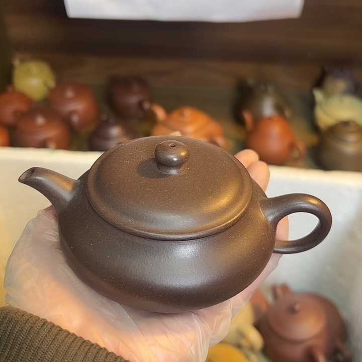茶壶紫砂宜兴紫砂壶紫泥170