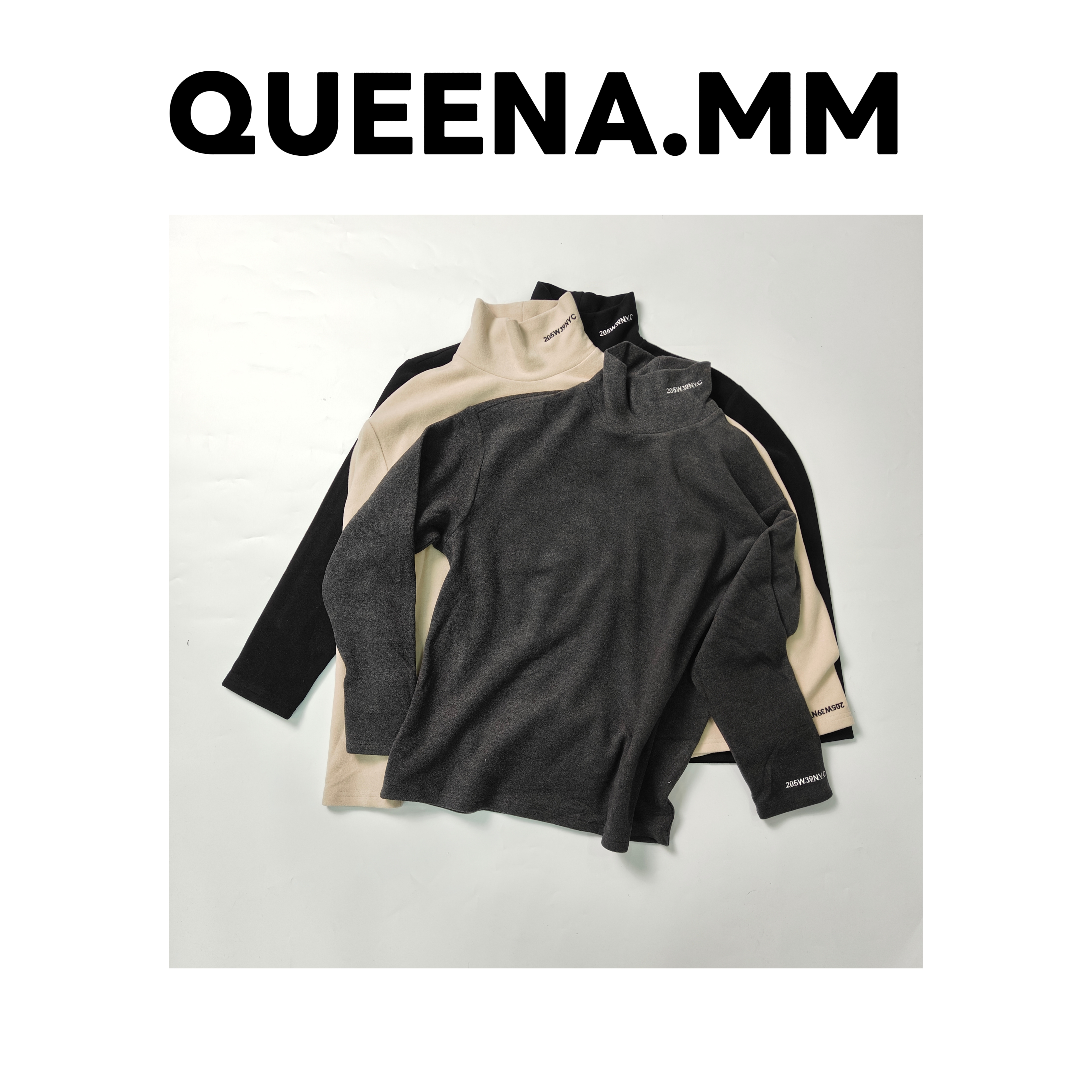 冬季保暖双面绒磨毛宽松百搭打底衫长袖上衣