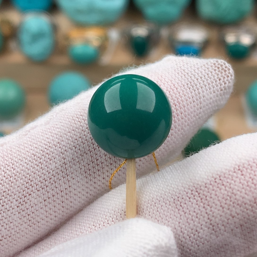 绿松石配饰未镶嵌圆珠卡13.5