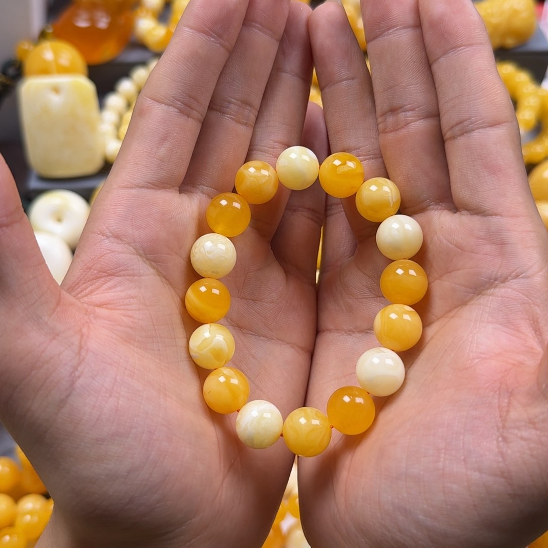 琥珀珠宝奇石未镶嵌13mm