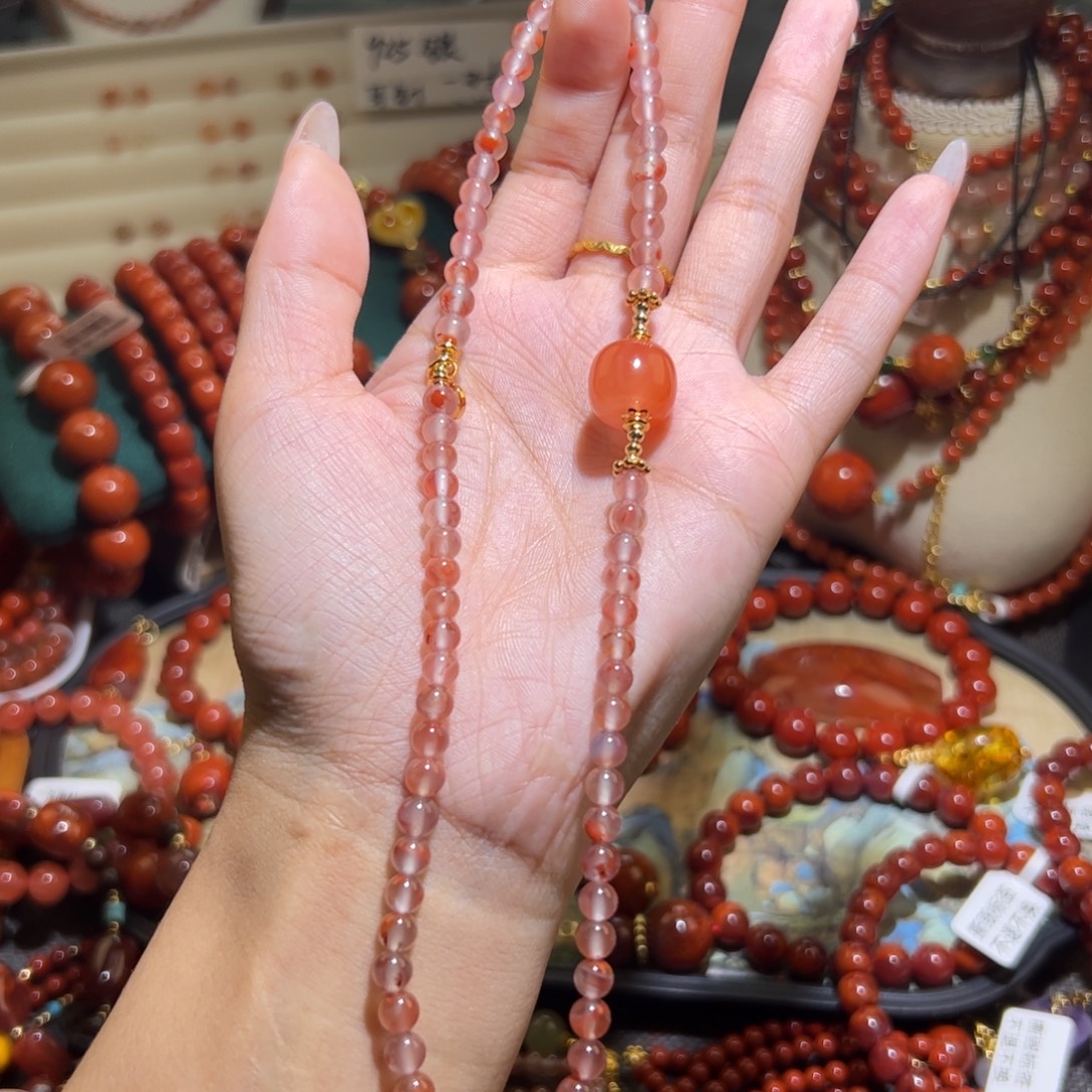 南红玛瑙未镶嵌手串5mm
