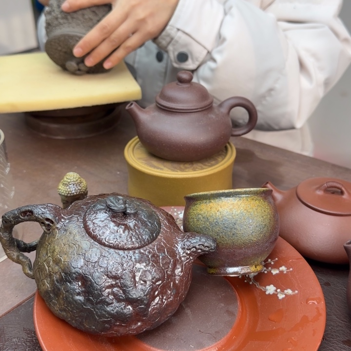 紫砂茶壶柴烧供春360CC