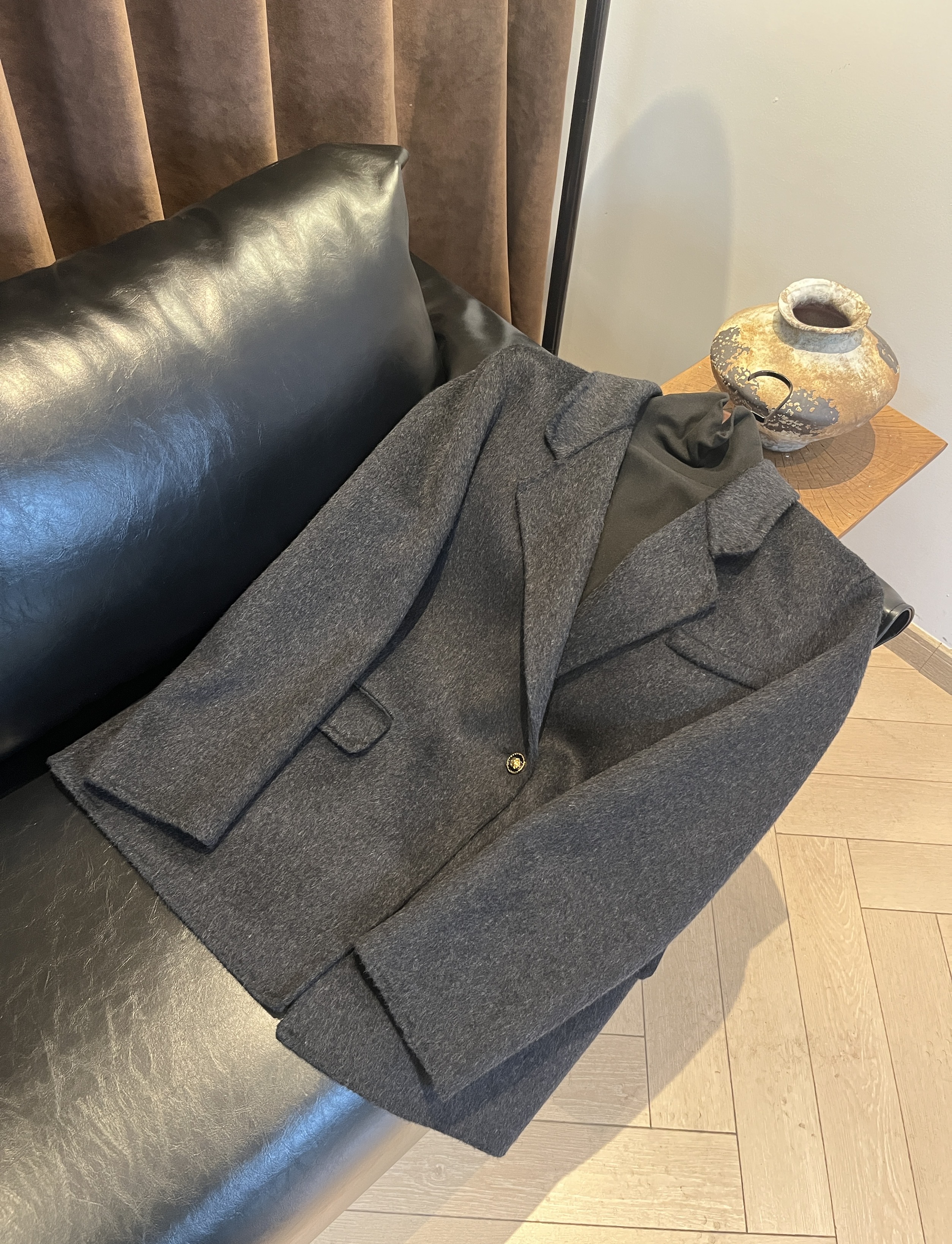 2025秋冬女士山羊绒西装大衣外套气质时尚