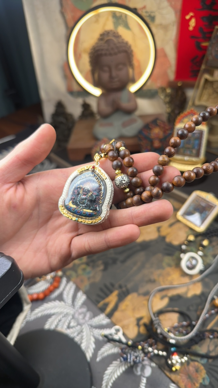 非金属树脂吊坠 【黑袍金刚】大黑天随身手工制作擦擦男女通用