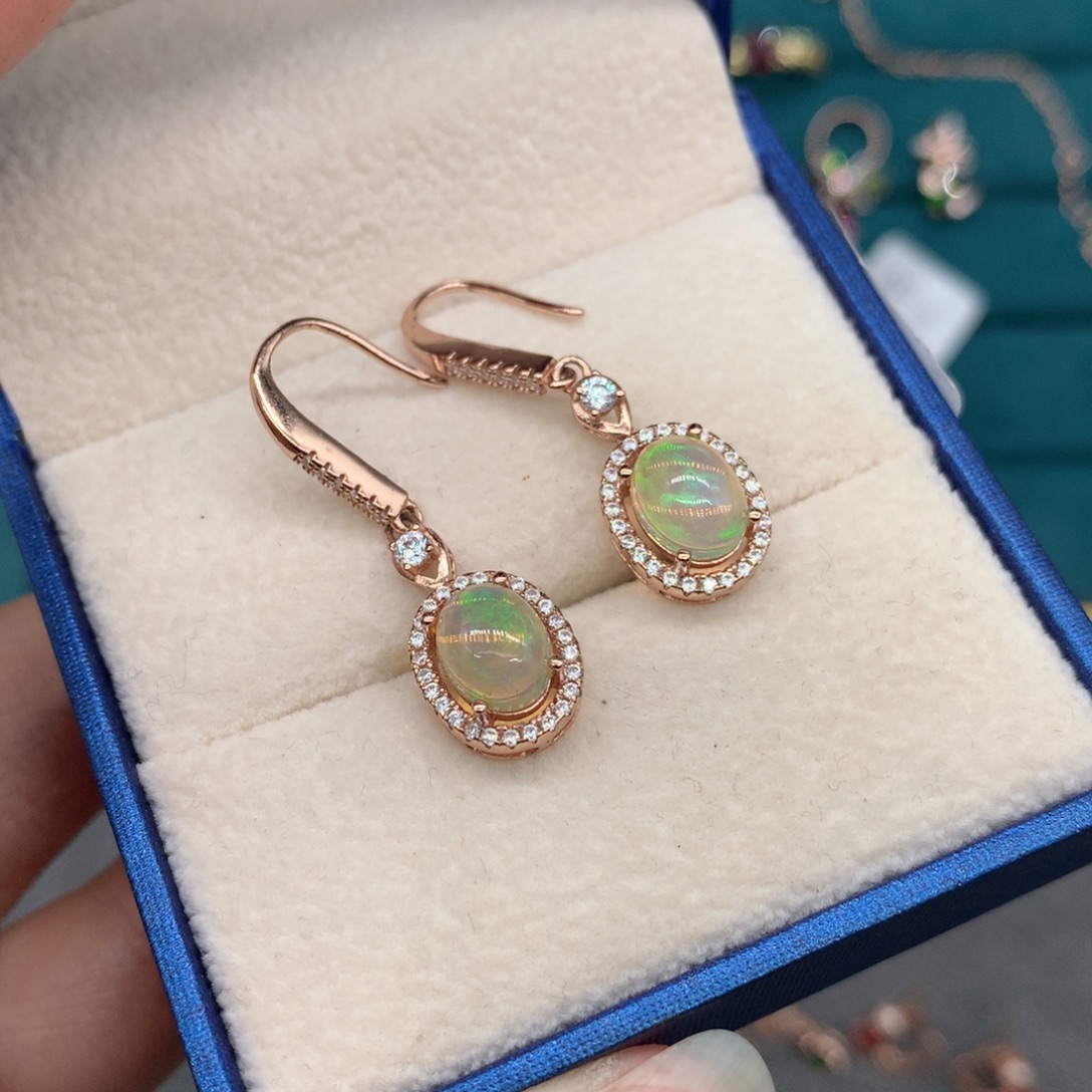 套***你欧泊银S925镶嵌珠宝奇石