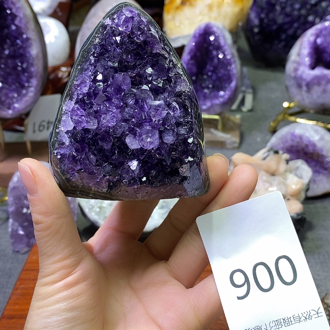 未镶嵌紫晶珠宝半成品