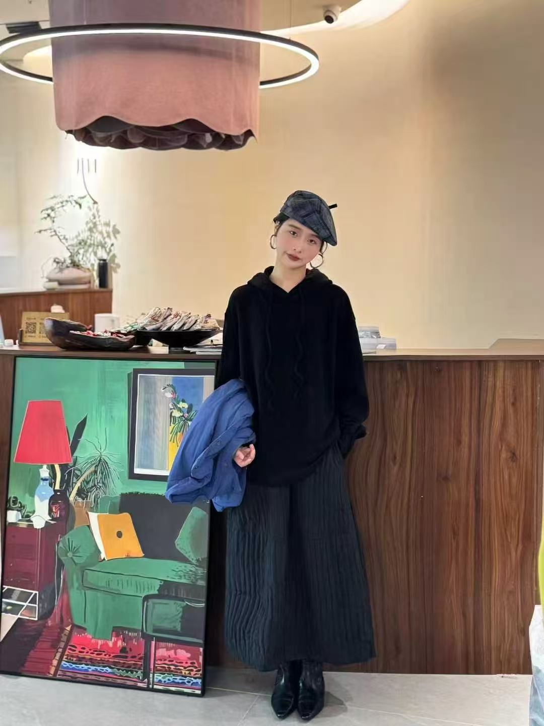 55107 UU 女2025款秋冬纯色洋气百搭上衣