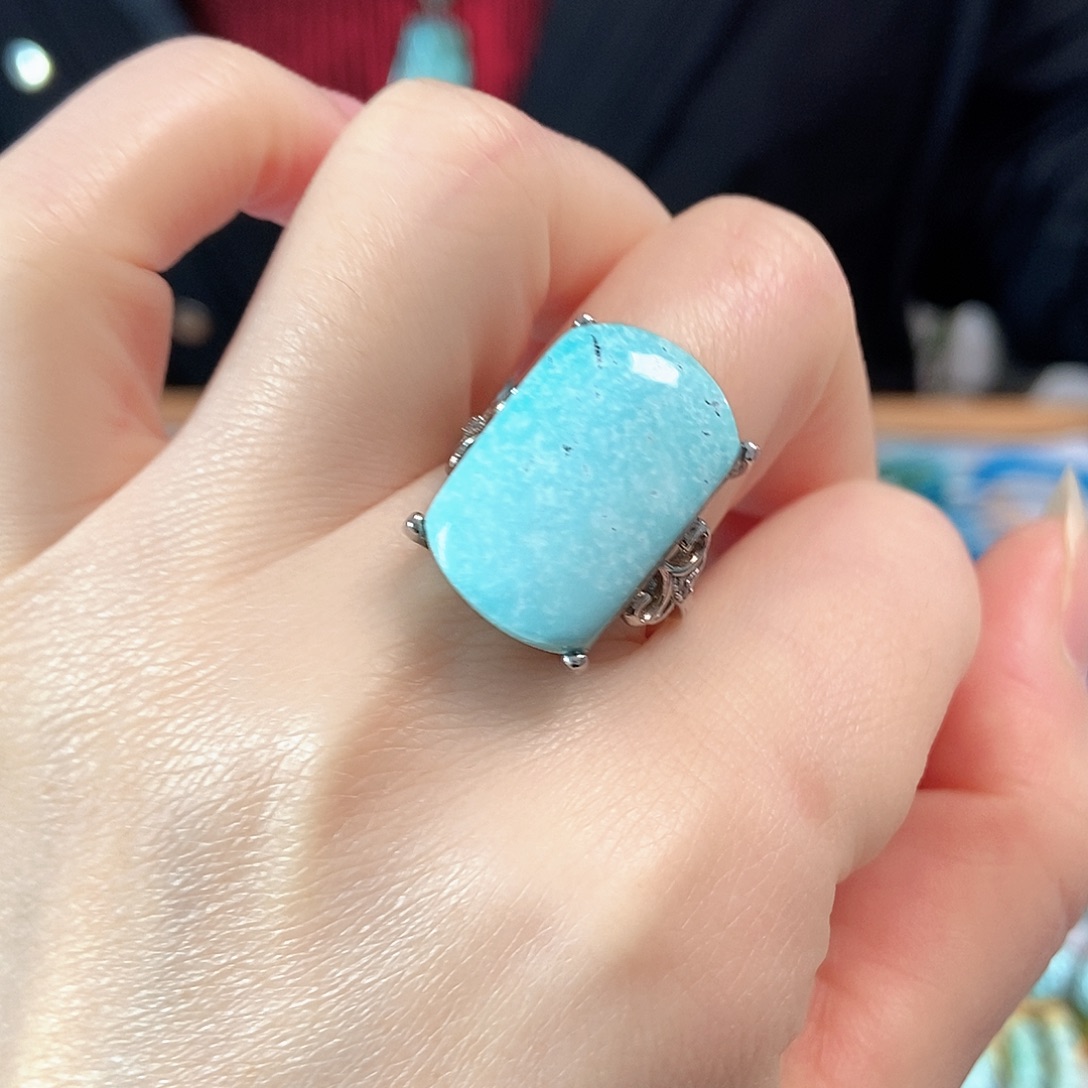 绿松石银S925镶嵌珠宝奇石