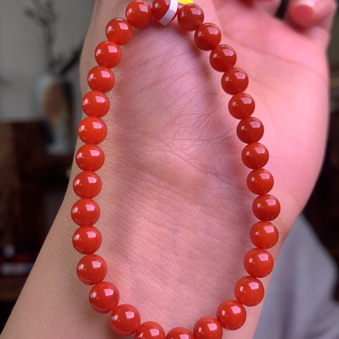 南红玛瑙未镶嵌南红玛瑙辣椒红卡6特级