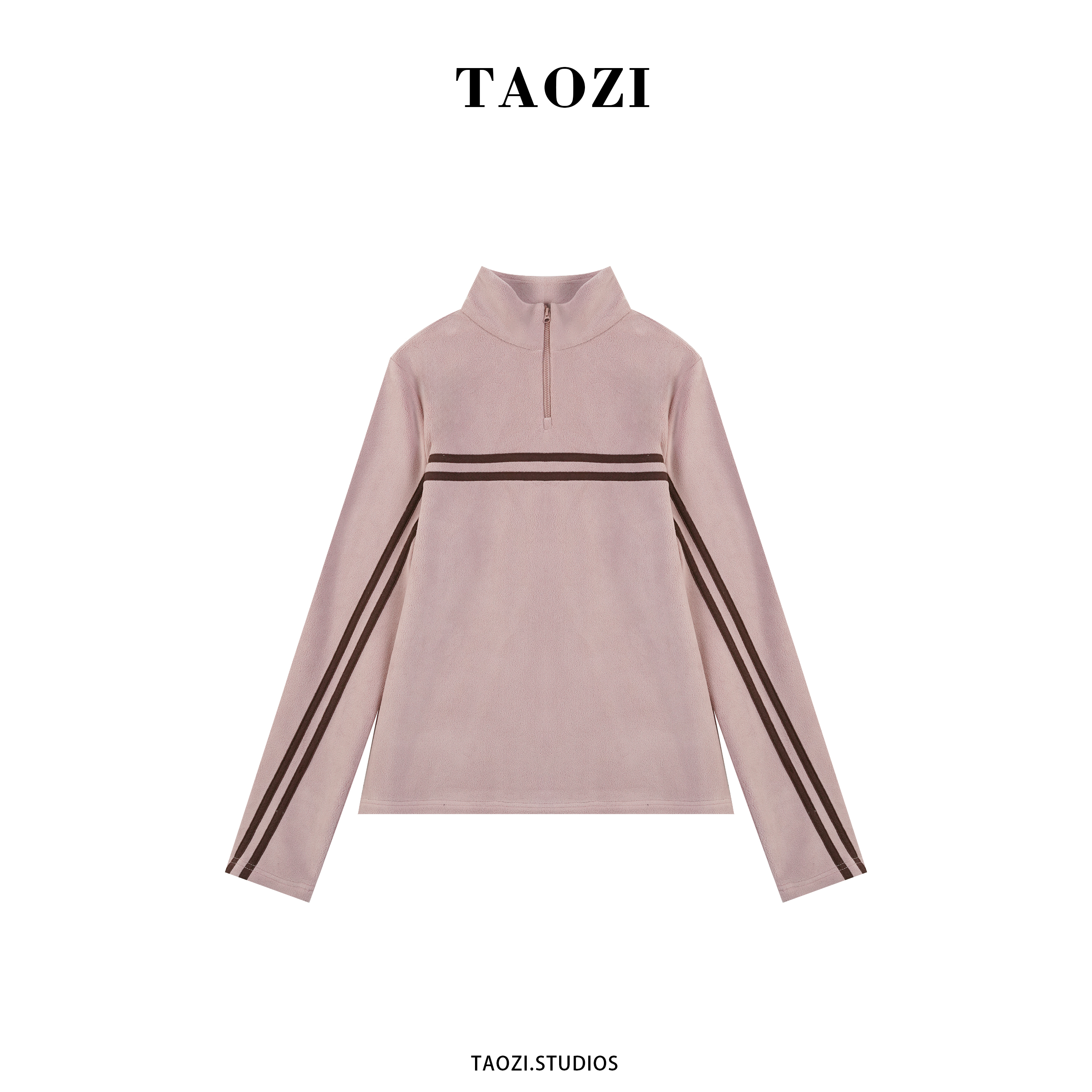 【汶汶】2026秋冬新款百搭加绒加厚长袖上衣TZD506