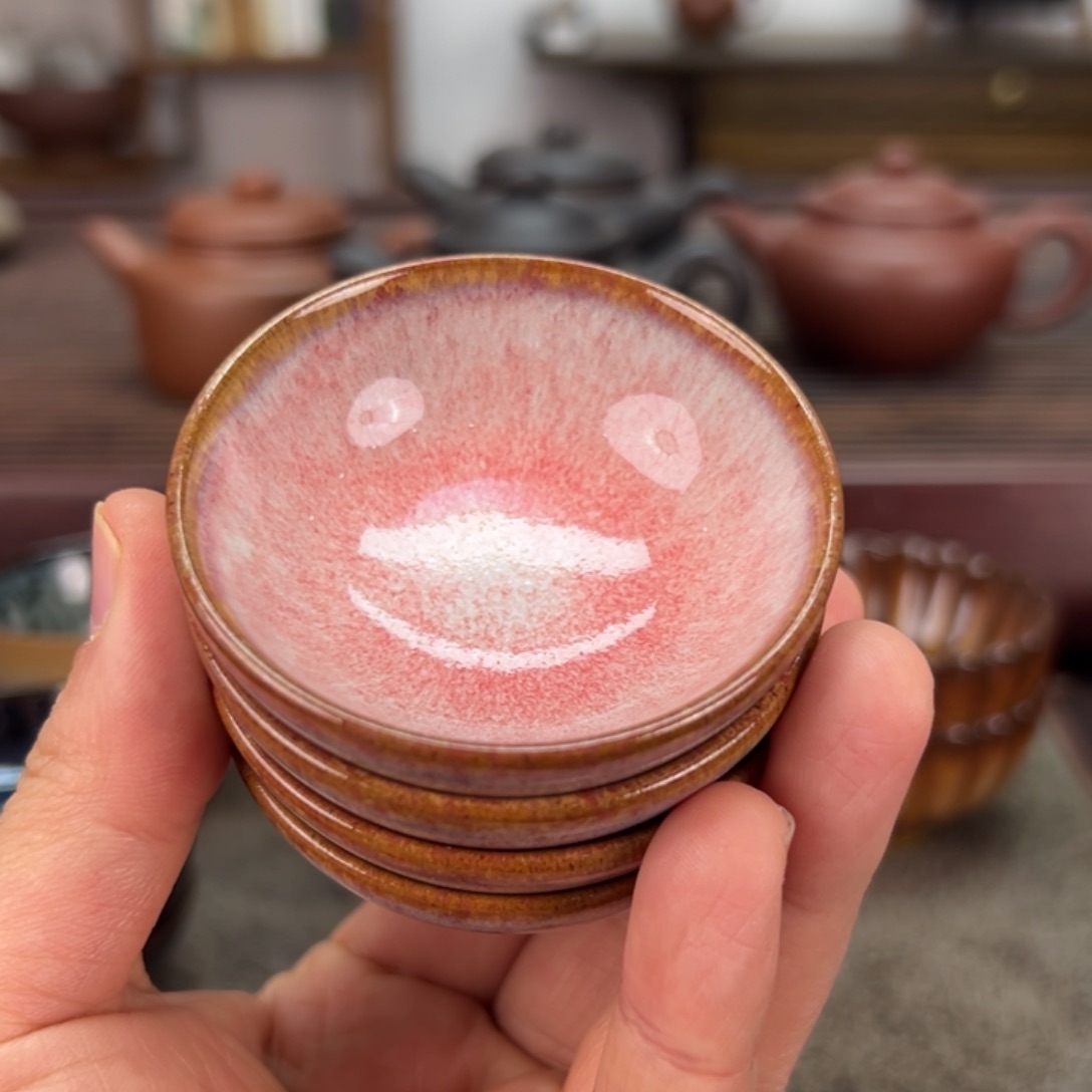 紫砂茶壶天目盏一对