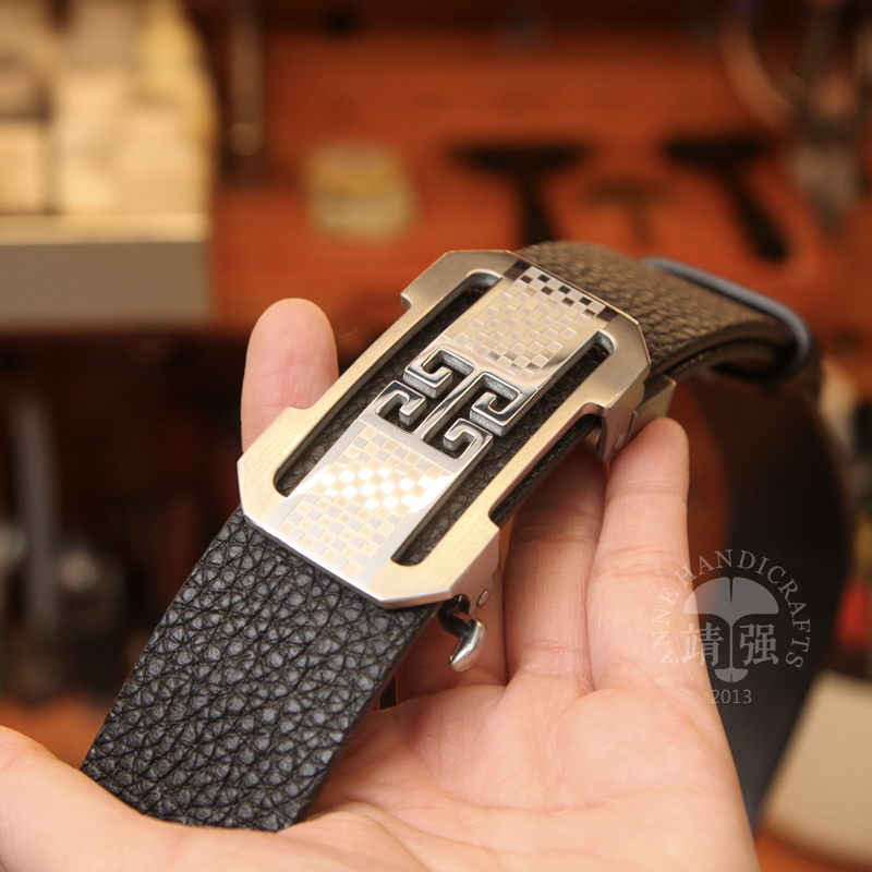 806自动扣真皮腰带头层牛皮皮带真牛皮皮带时尚男士商务裤腰带