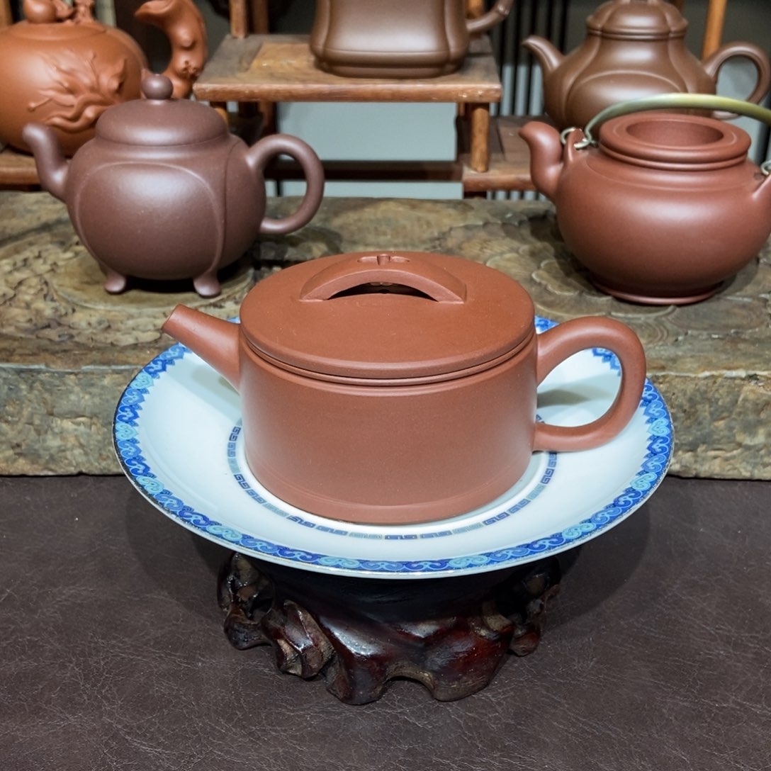 紫砂茶壶底槽清80岁老母亲制作容量160