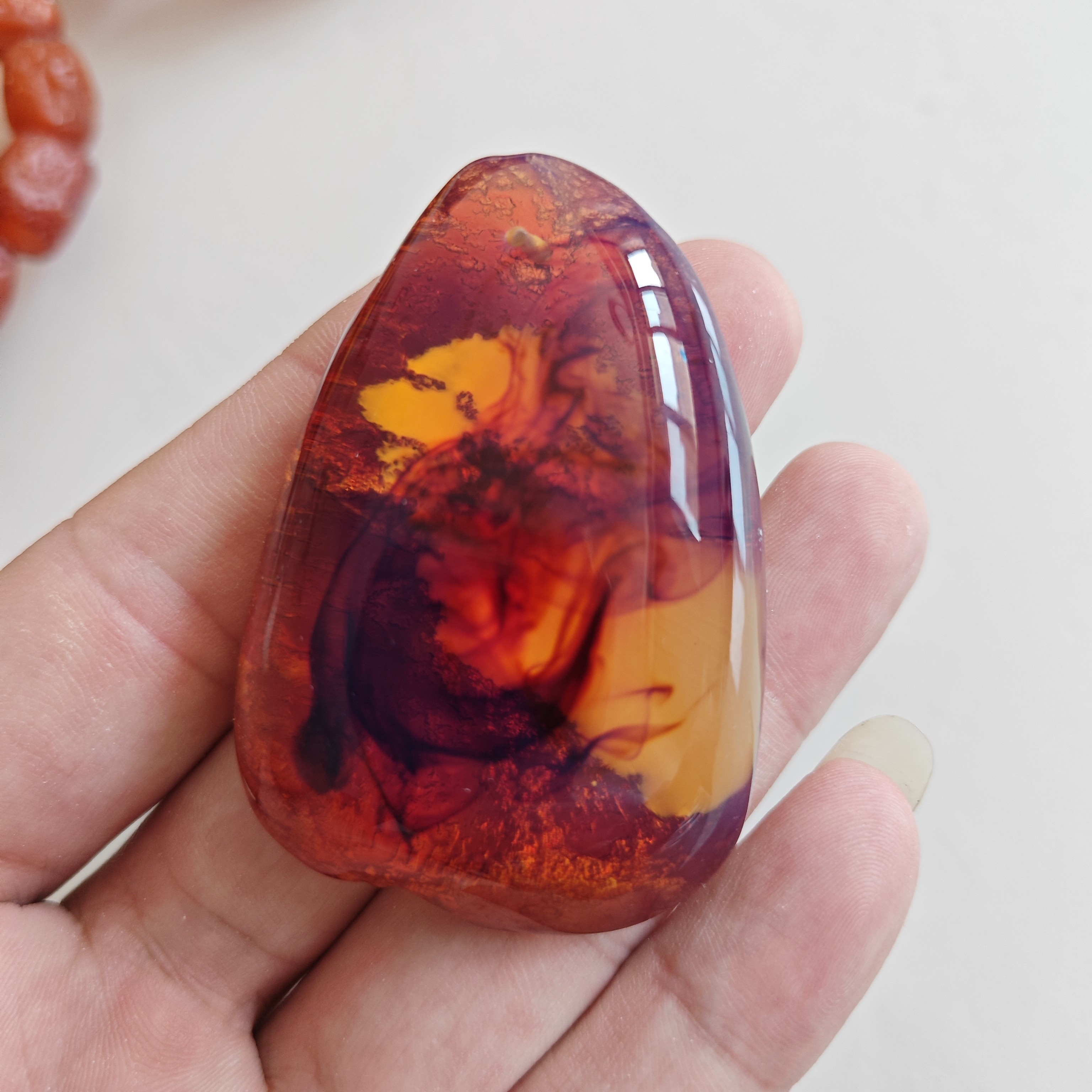 天然高端随行 雪珀药珀琥珀55×40×18