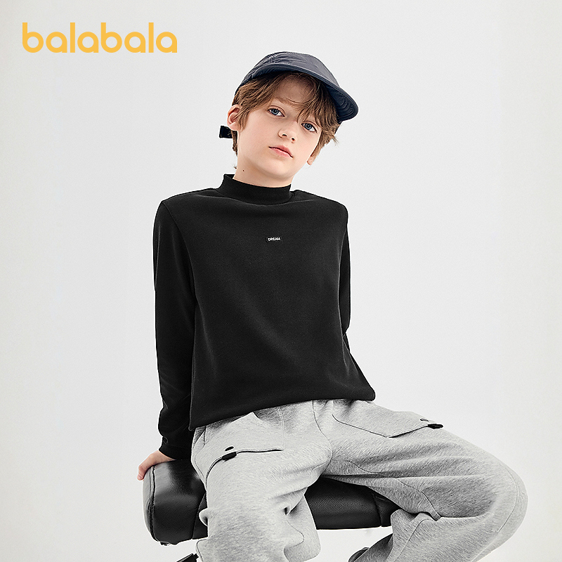 【商场同款】巴拉巴拉童装儿童长袖t恤男女童2025冬新款百搭上衣