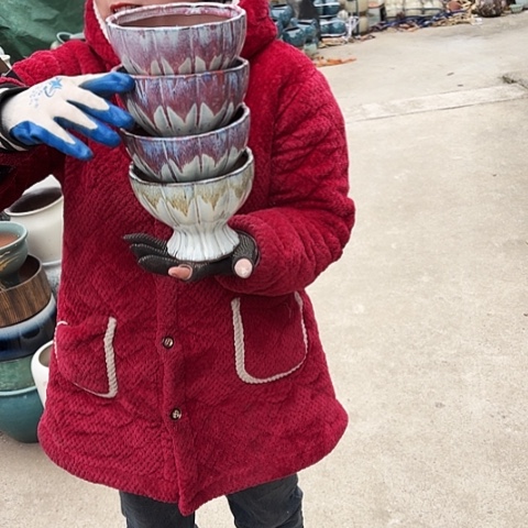 口16高12瑕疵盆子。