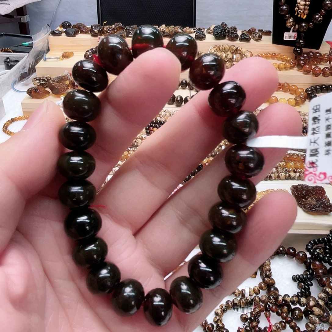 琥珀耳饰未镶嵌十一11108