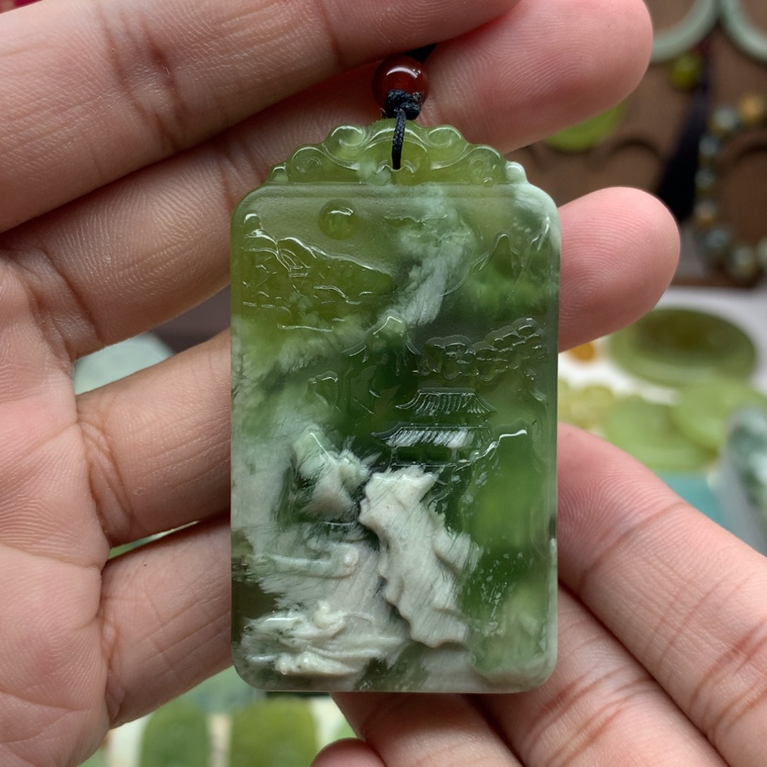 岫玉未镶嵌吊坠(不含链)